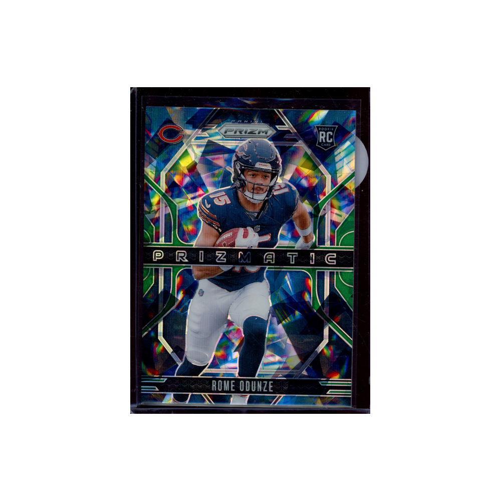 Rome Odunze 2024 Panini Prizm Football Prizmatic Rookie Green Ice