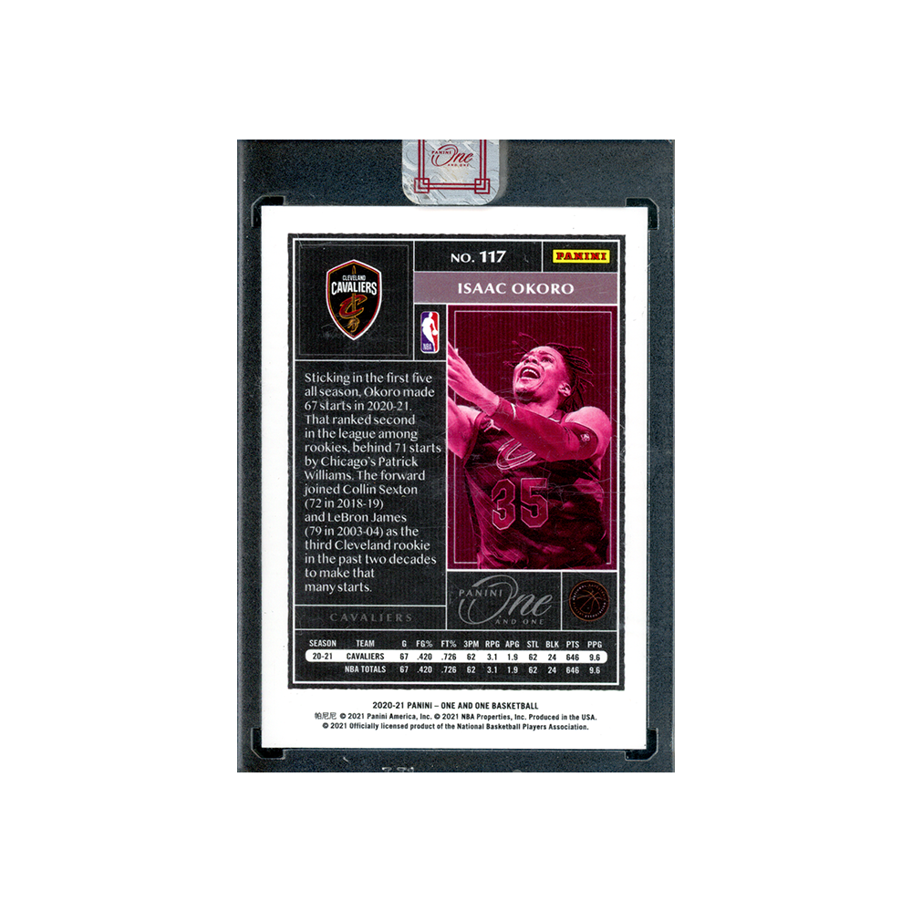 Isaac Okoro 2020-21 Panini One and One Basketball Rookie Silver /99