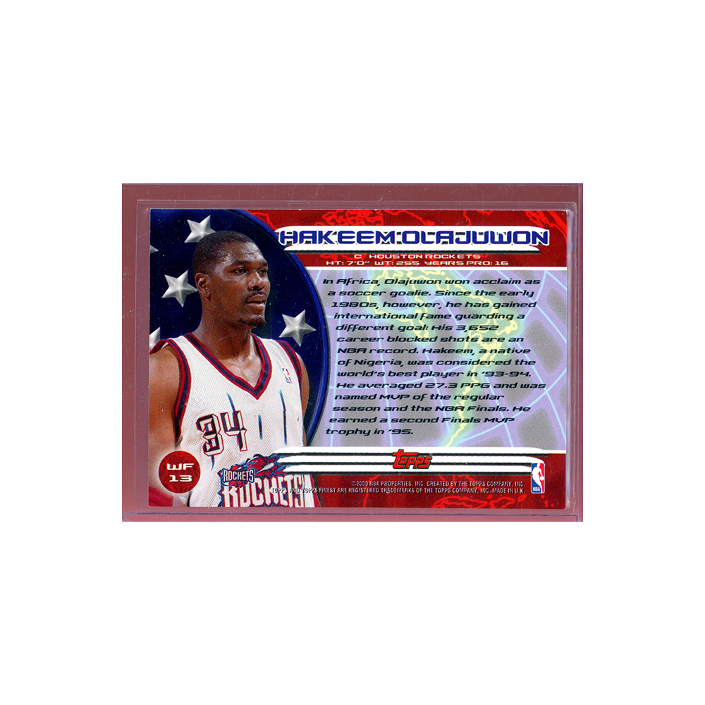 Hakeem Olajuwon 2000 Topps Finest Basketball World's Finest