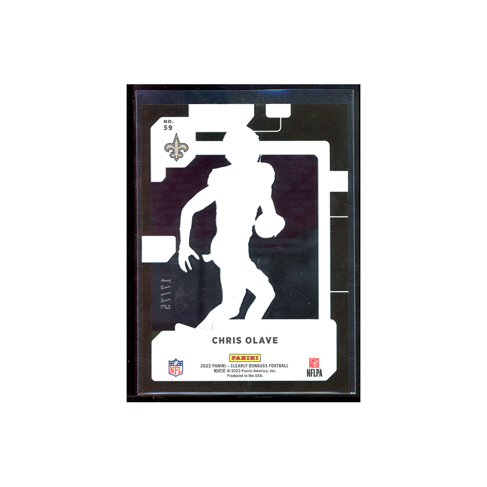 Chris Olave 2022 Panini Clearly Donrus Football Rated Rookie /75