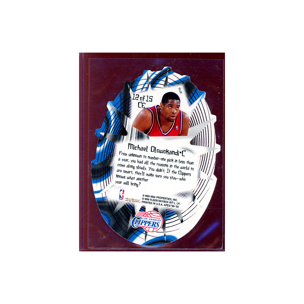 Michael Olowokandi 1999 Skybox Apex Cutting Edge PLUS Die-Cut