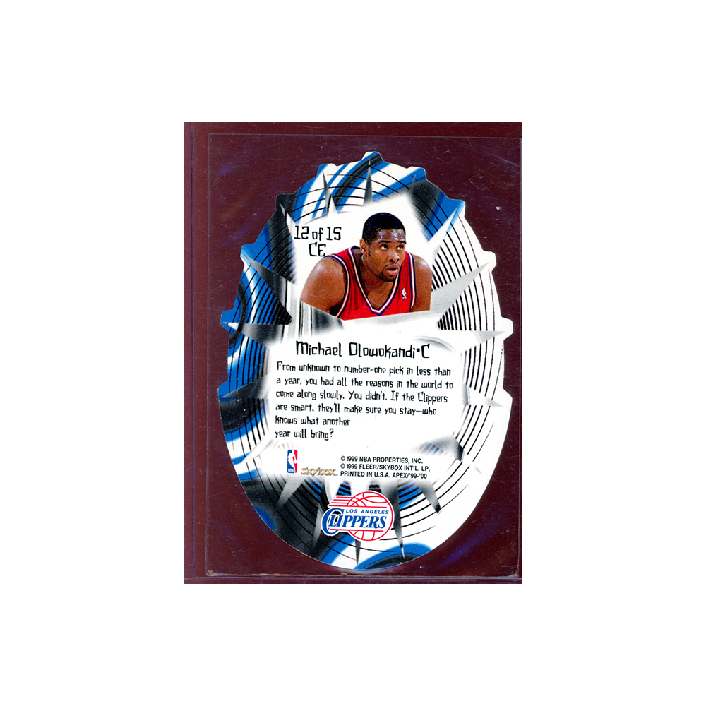 Michael Olowokandi 1999 Skybox Apex Cutting Edge Die-Cut