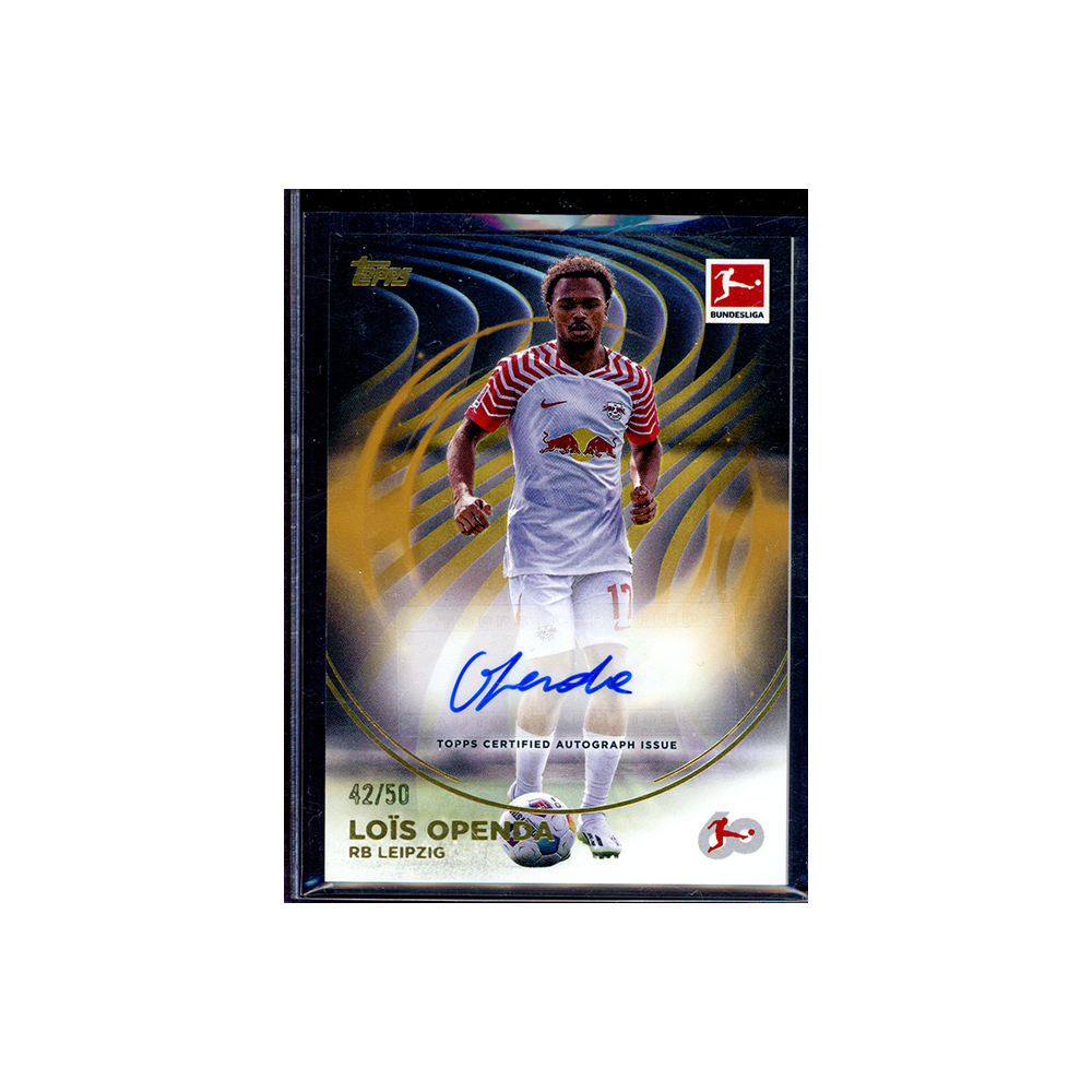 Lois Openda 2023-24 Topps 60 Years of Bundesliga Soccer Auto Gold /50