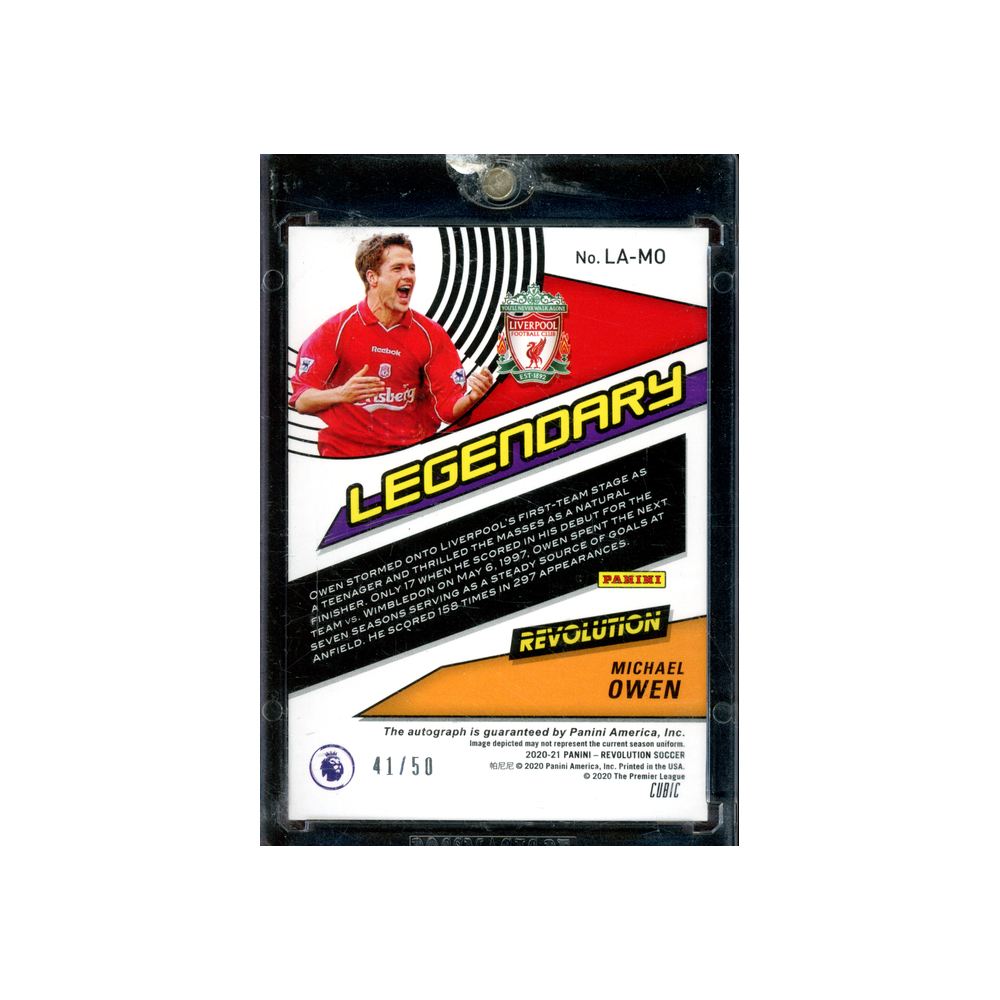 Michael Owen 2020-21 Panini Revolution Soccer Legendary Auto Cubic /50
