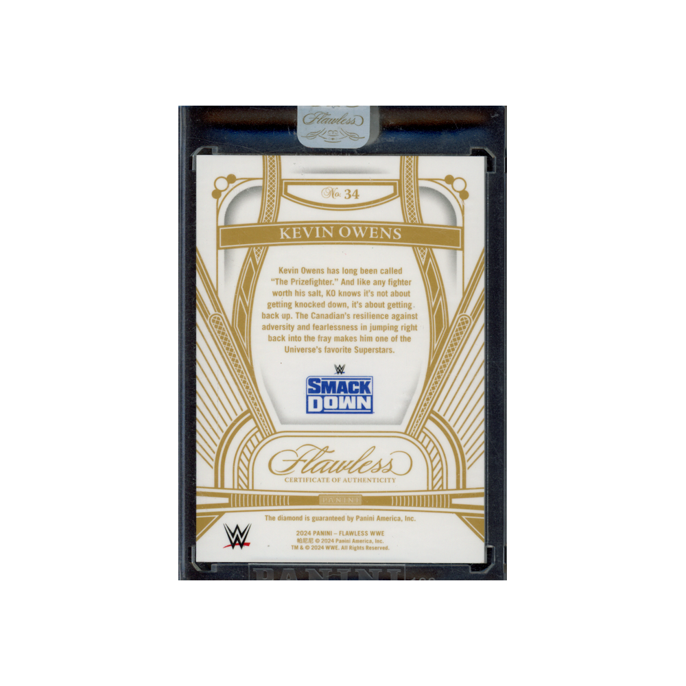 Kevin Owens 2024 Panini Flawless WWE Diamond Emerald /5