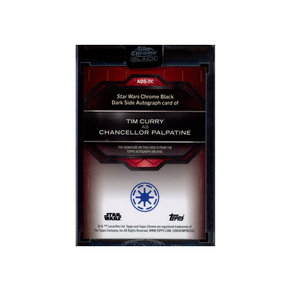 Chancellor Palpatine Star Wars Topps Chrome Black Auto /10
