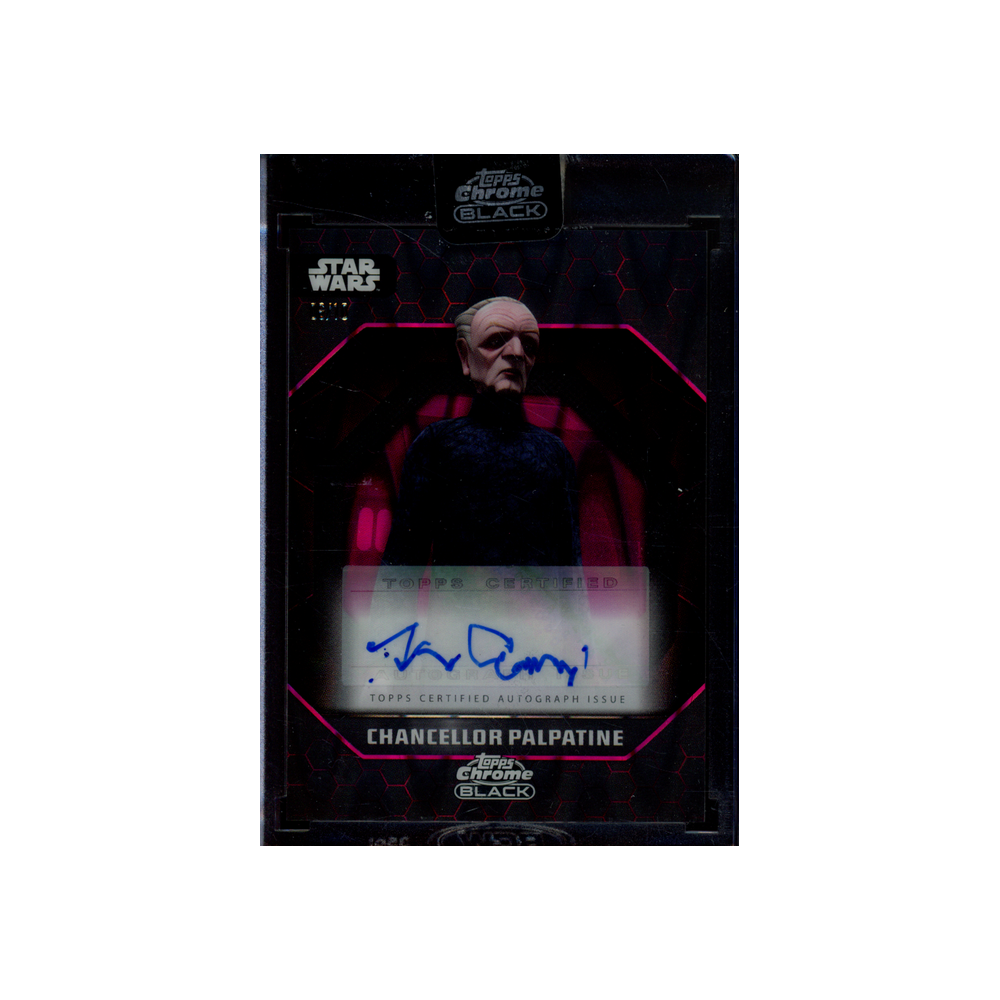 Chancellor Palpatine Star Wars Topps Chrome Black Auto /10