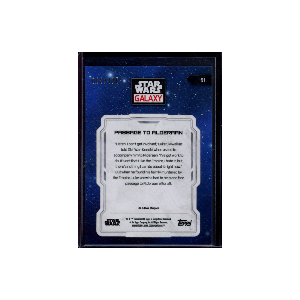 Passage to Alderaan 2024 Topps Star Wars Galaxy Chrome Teal /175