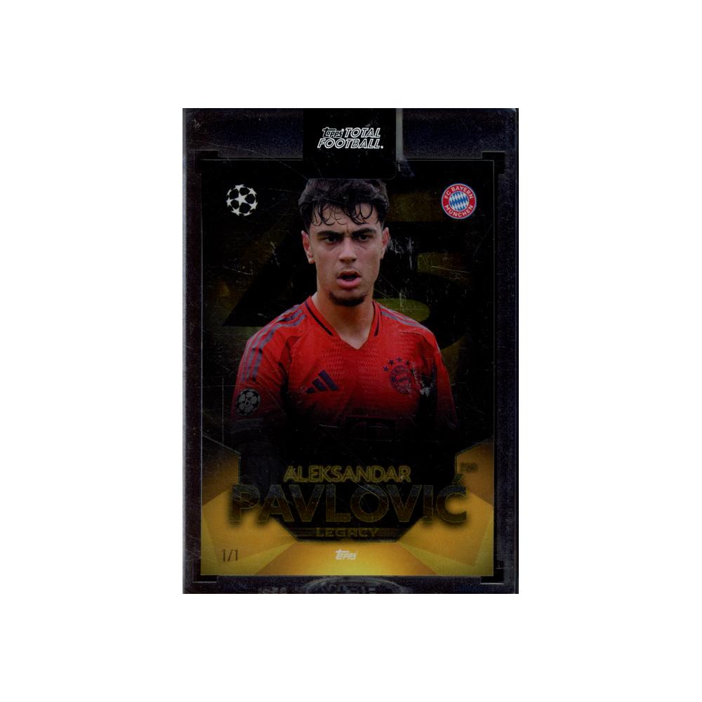 Aleksandar Pavlovic 2024 Topps Total Football Legacy Gold 1/1