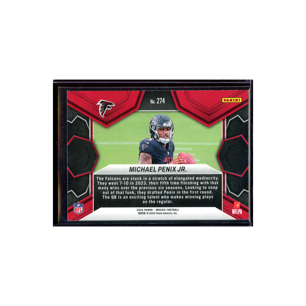 Michael Penix Jr. 2024 Panini Mosaic Football Rookie NFL Debut