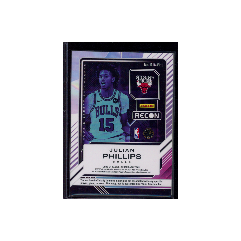 Julian Phillips 2023-24 Panini Recon Rookie Jersey Auto /99