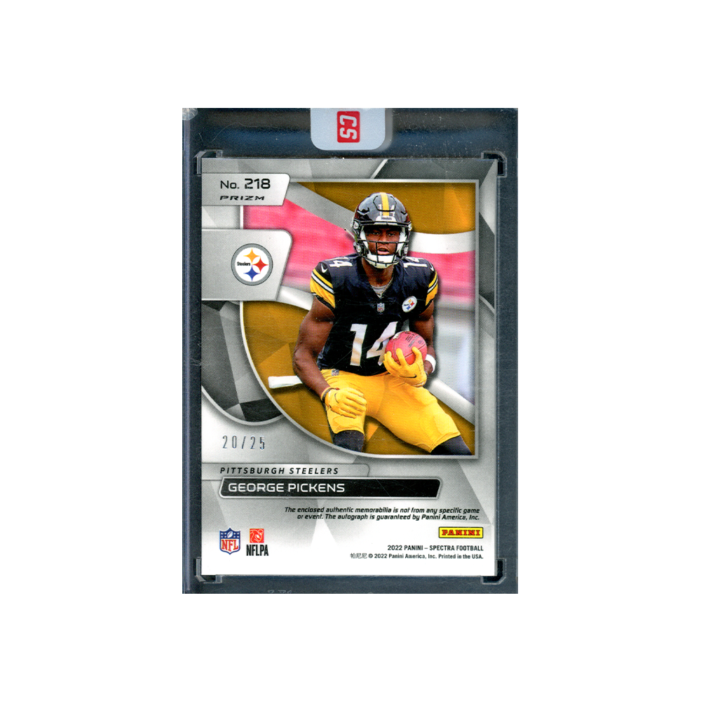 George Pickens 2022 Panini Spectra Football RPA Silver Wave RPA /25