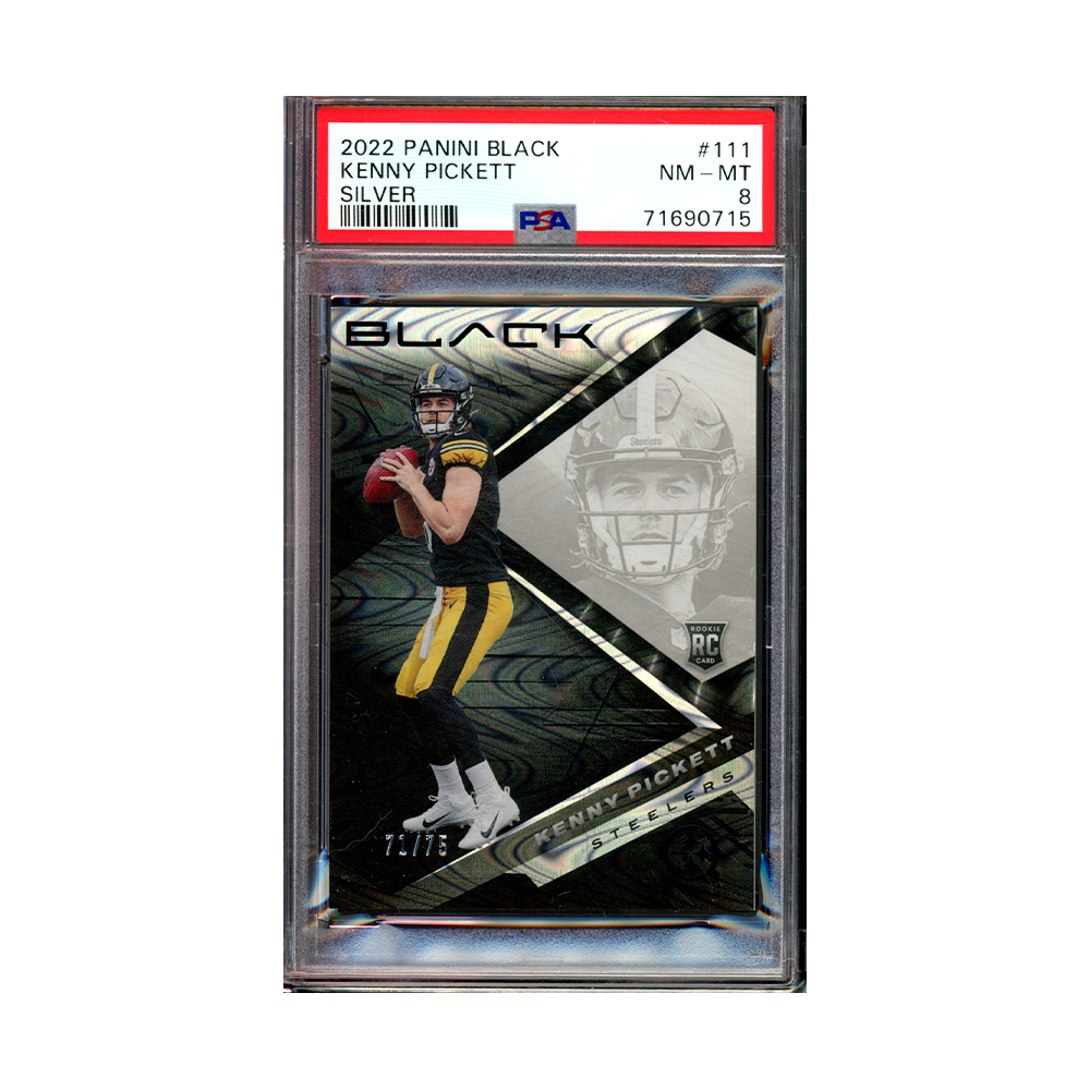 Kenny Pickett 2022 Panini Black Football Silver /75 PSA 8
