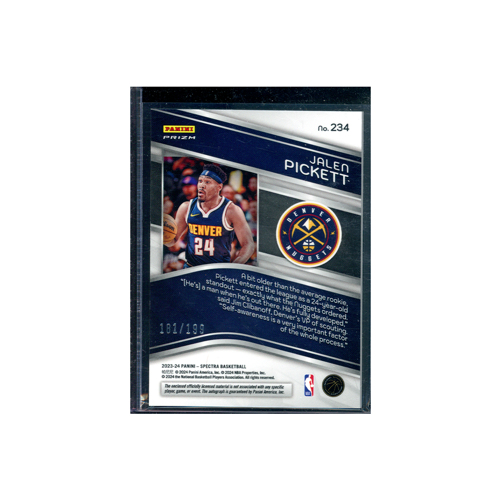 Jalen Pickett 2023-24 Panini Spectra Basketball RPA /199