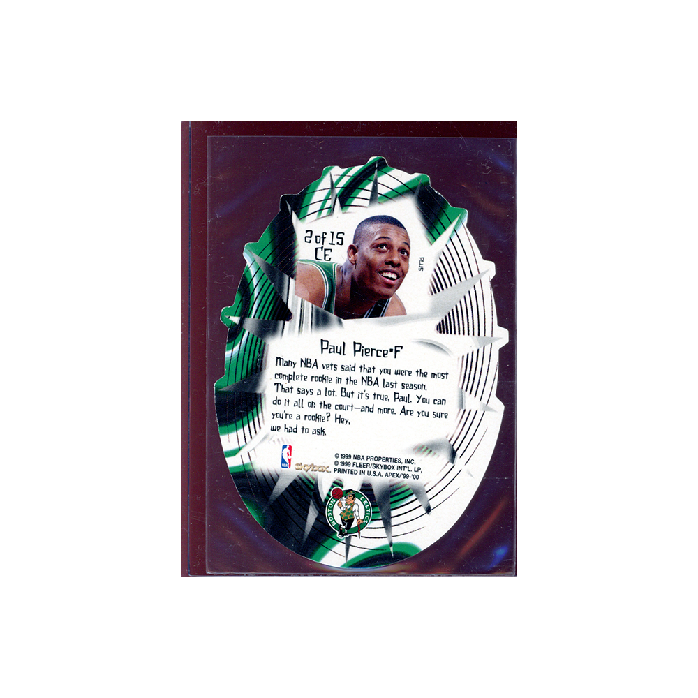 Paul Pierce 1999 Skybox Apex Cutting Edge PLUS Die-Cut