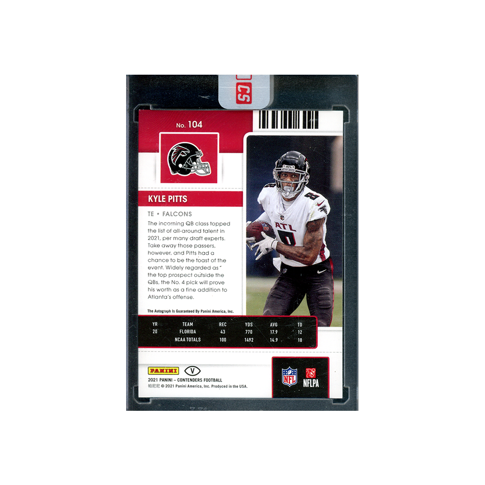 Kyle Pitts 2021 Panini Contenders Football Rookie Ticket Auto Variation