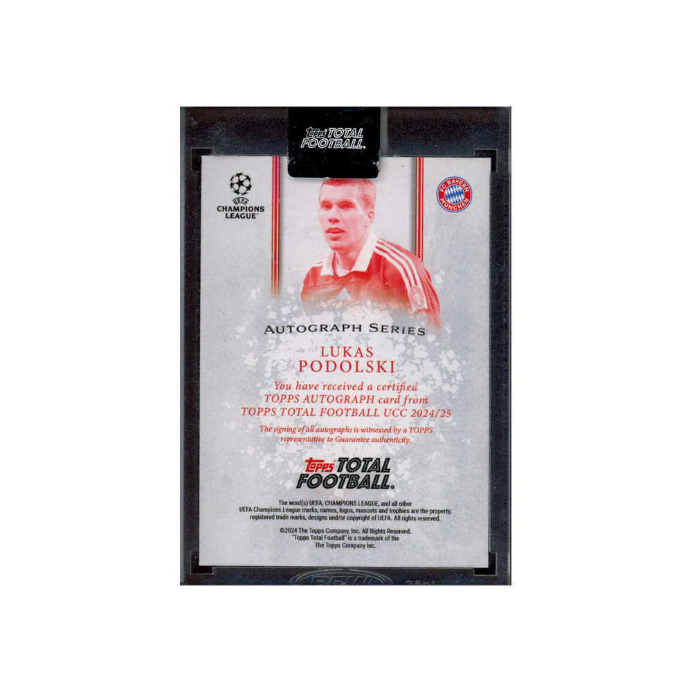 Lukas Podolski 2024 Topps Total Football Auto /25