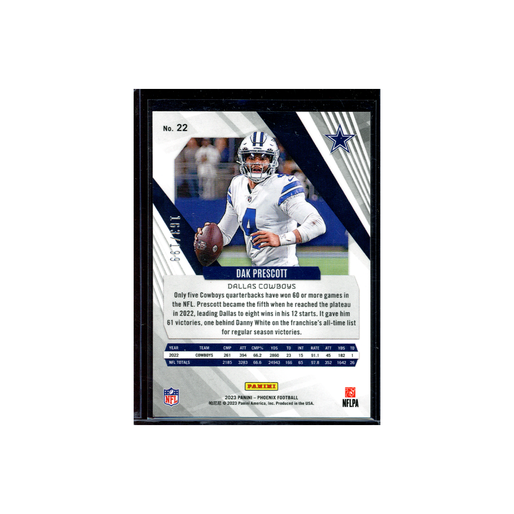 Dak Prescott 2023 Panini Phoenix Football Red Seismic /199