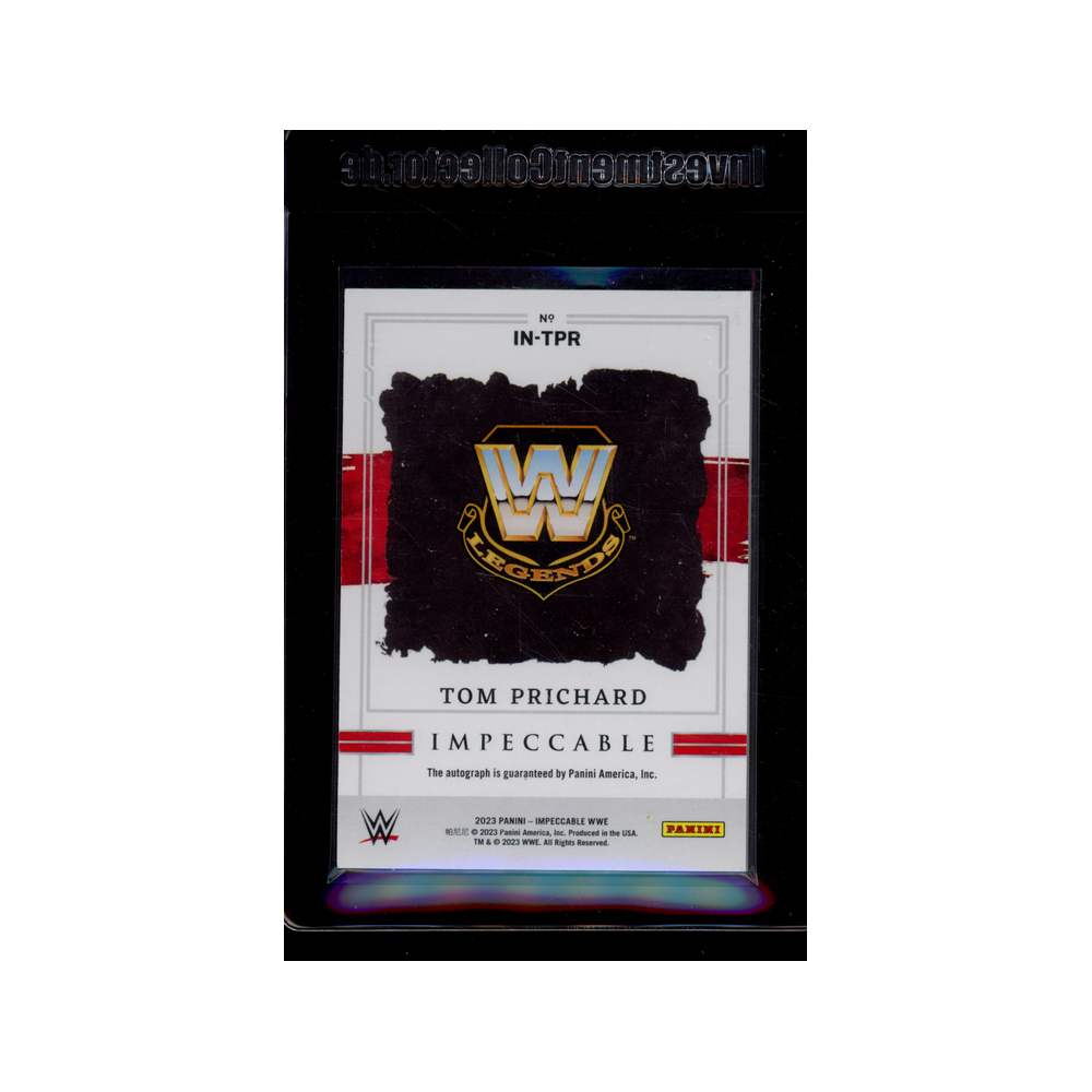 Tom Prichard 2023 Panini Impeccable WWE Indelible Ink Auto /75