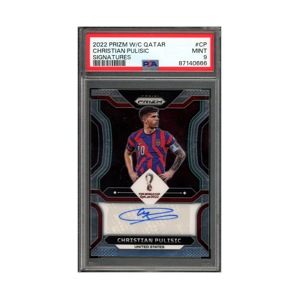 Christian Pulisic 2022 Prizm WC Qatar Auto PSA 9