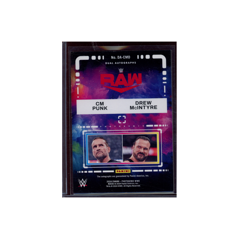CM Punk & Drew McIntyre 2024 Panini Photogenic WWE Dual Auto /25