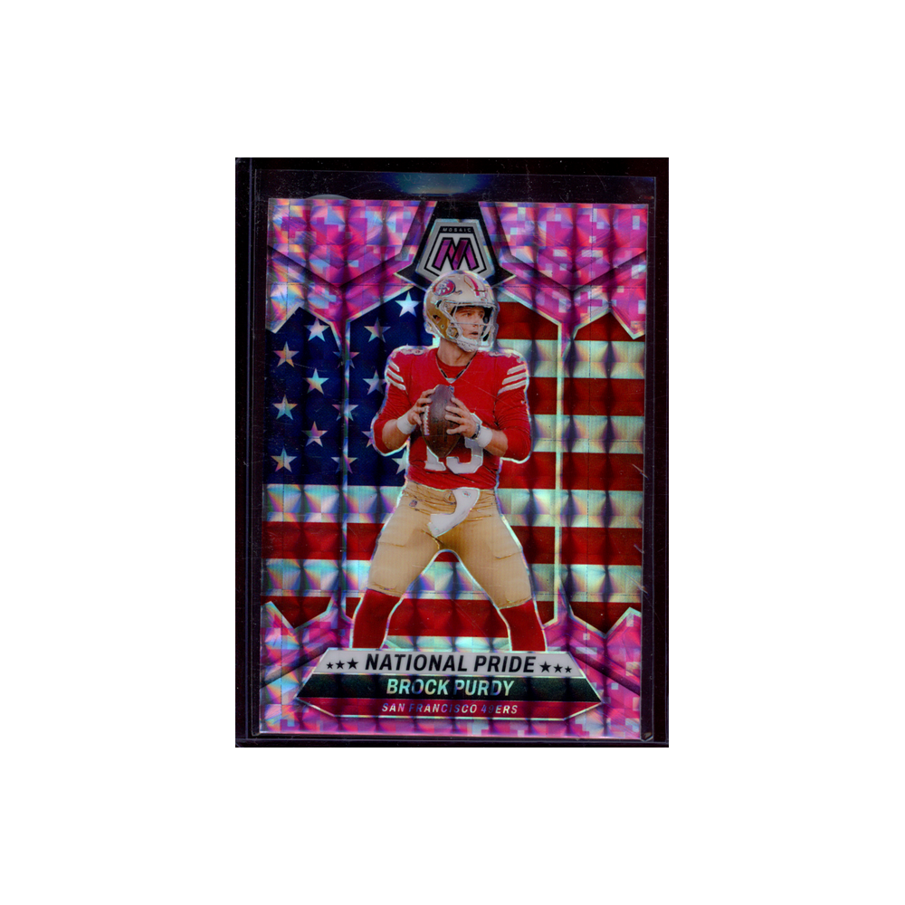 Brock Purdy 2024 Panini Mosaic Football National Pride Pink Camo