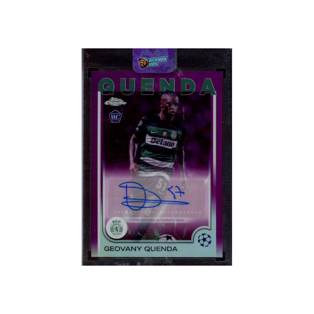 Geovany Quenda 2025 Topps Chrome Rookie Auto Purple Refractor /75