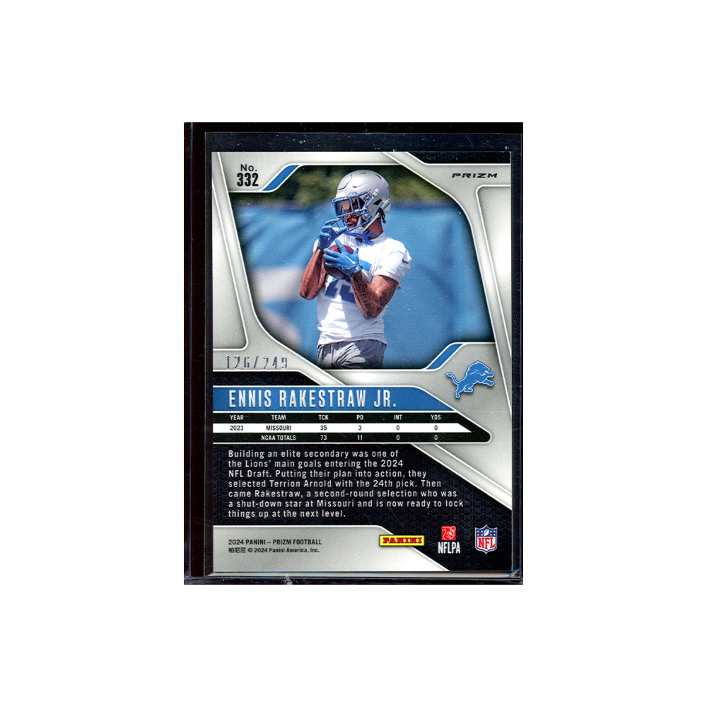 Ennis Rakestraw Jr. 2024 Panini Prizm Football Rookie Orange /249