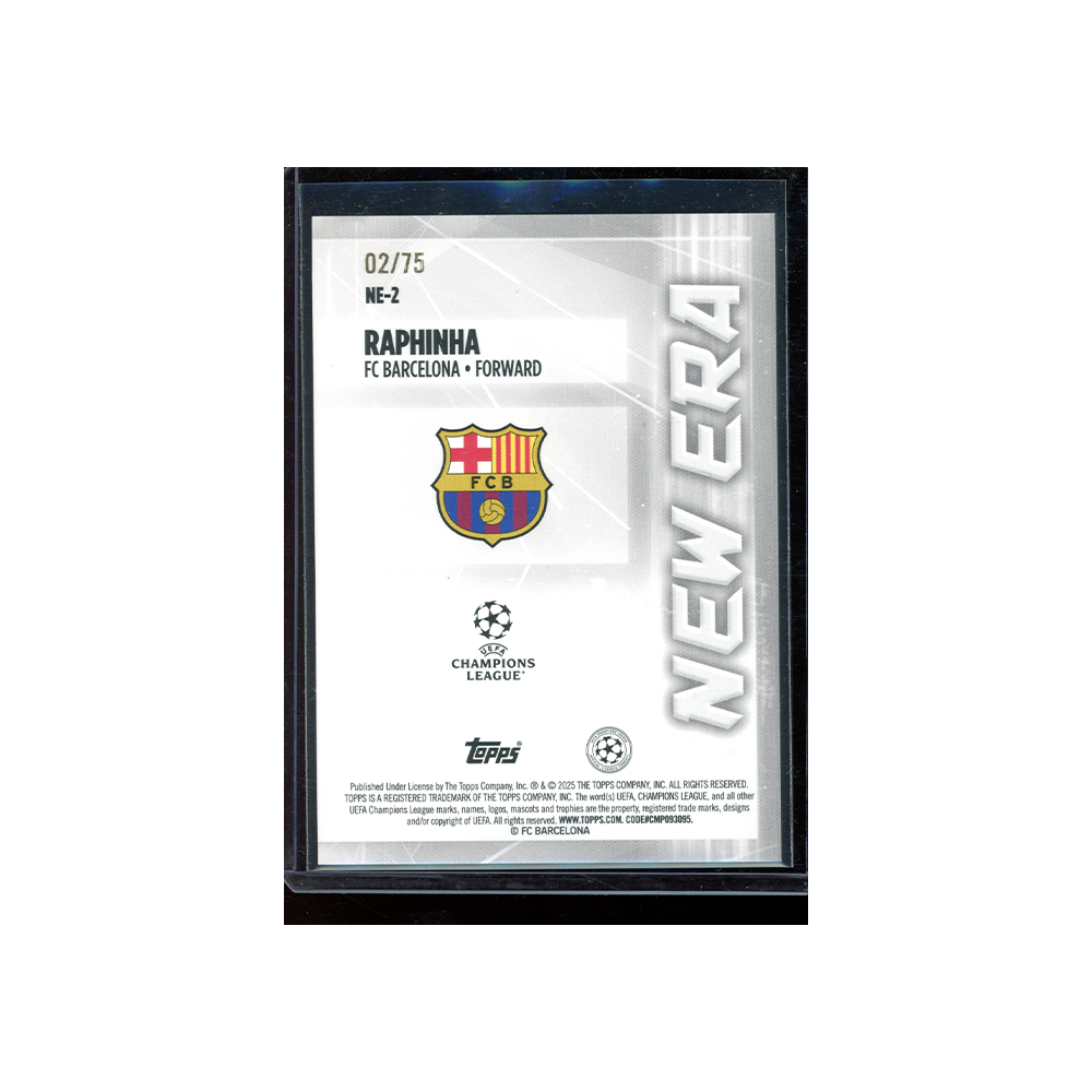 Raphinha 2025 Topps Uefa UCC New Era Blue /75