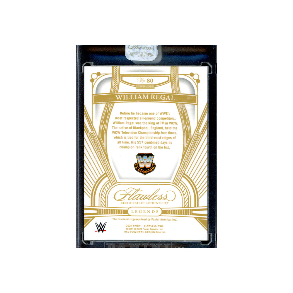 William Regal 2024 Panini Flawless WWE Ruby /15 #80