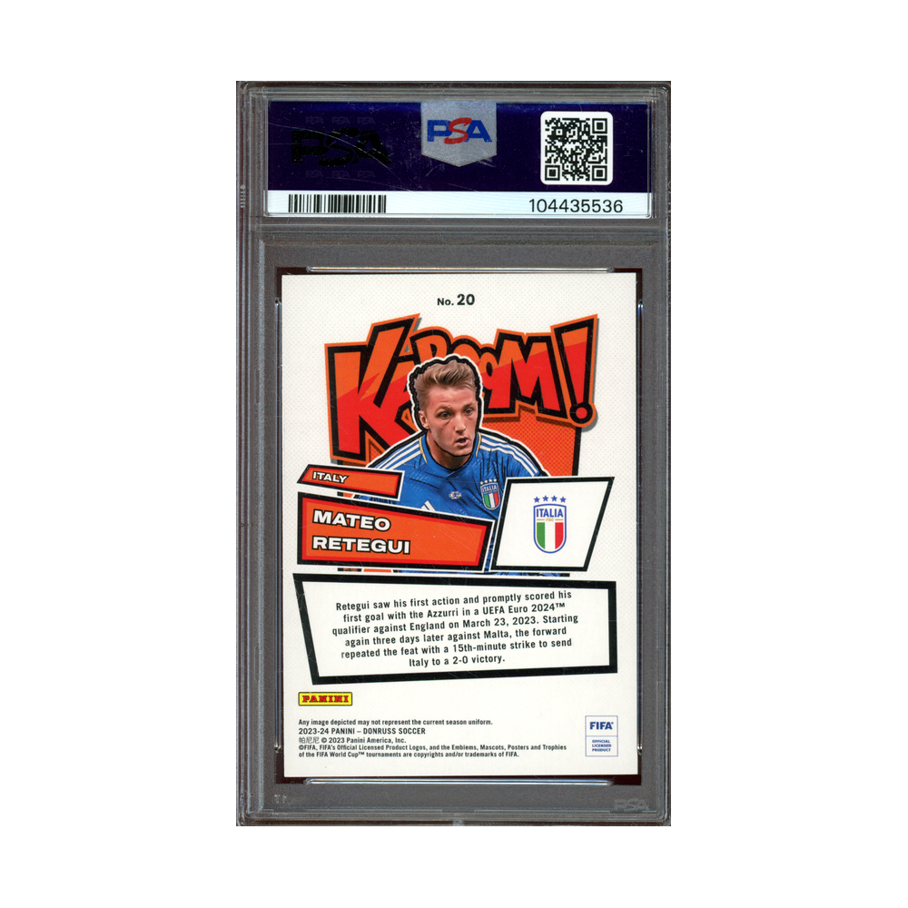 Mateo Retegui 2023-24 Panini Donruss Fifa Kaboom PSA 9