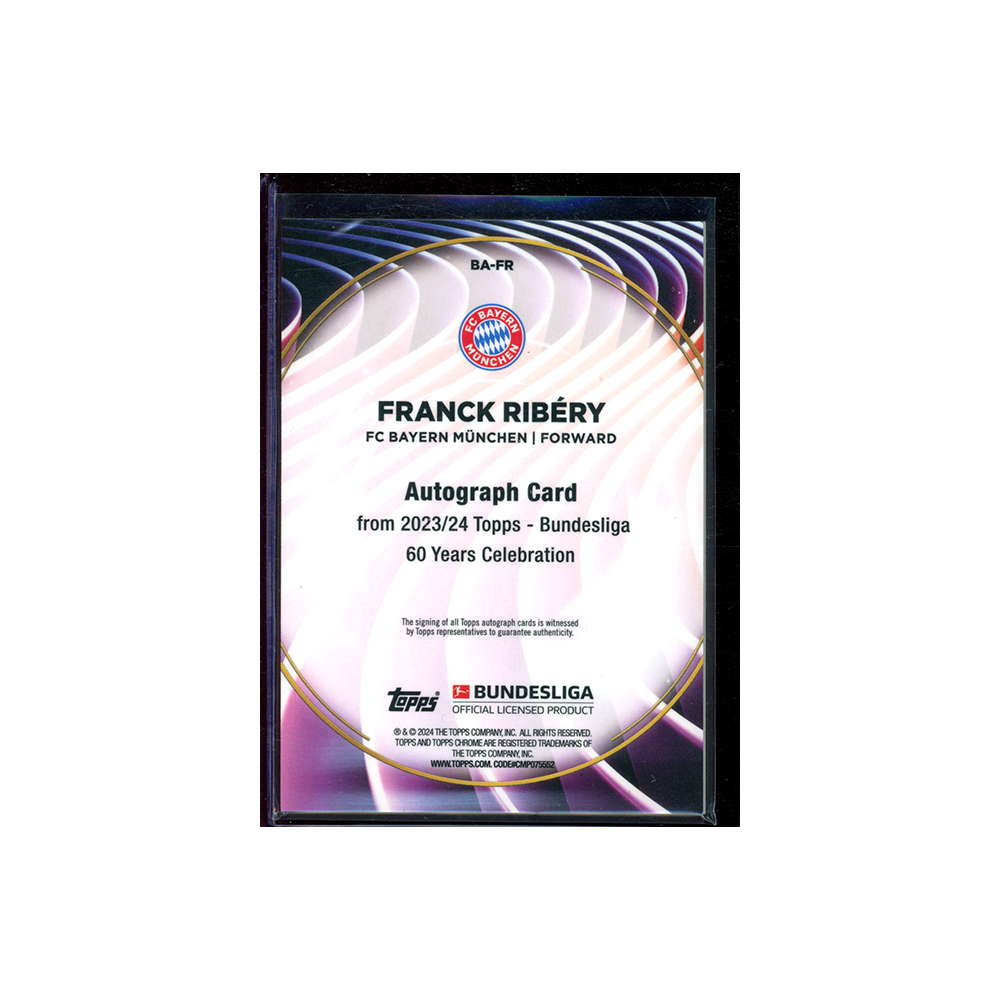 Franck Ribery 2023-24 Topps 60 Years of Bundesliga Soccer Auto /40
