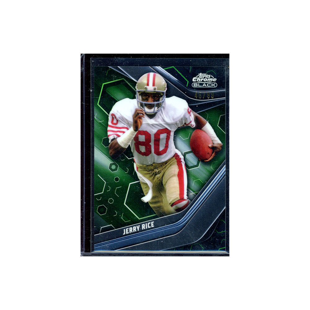 Jerry Rice 2023 Topps Composite Football Chrome Black Green /99