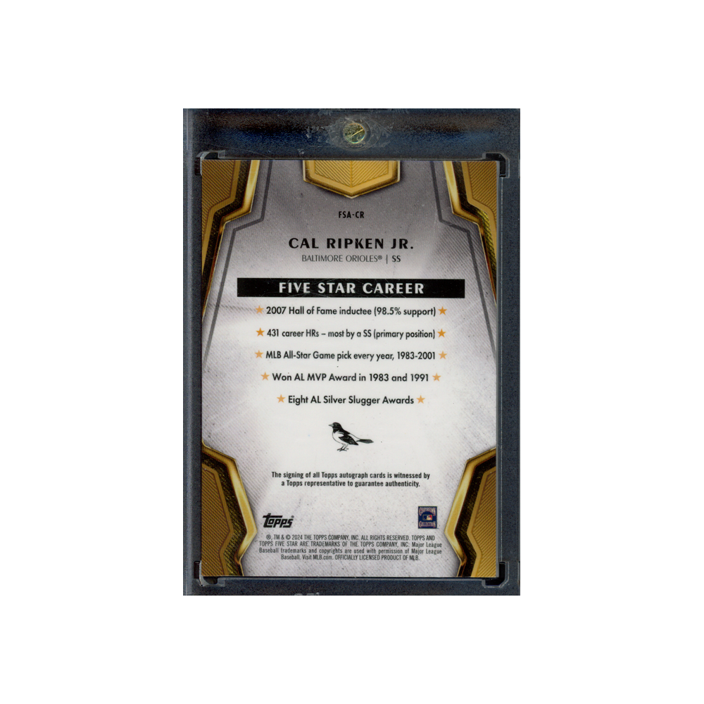 Cal Ripken Jr 2024 Topps Five Star Auto /50
