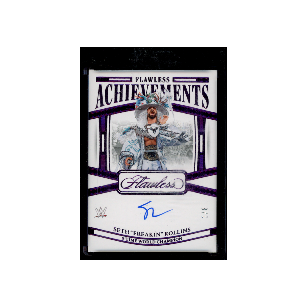 Seth Freakin Rollins 2024 Panini Flawless WWE Flawless Achievements Auto Purple /8