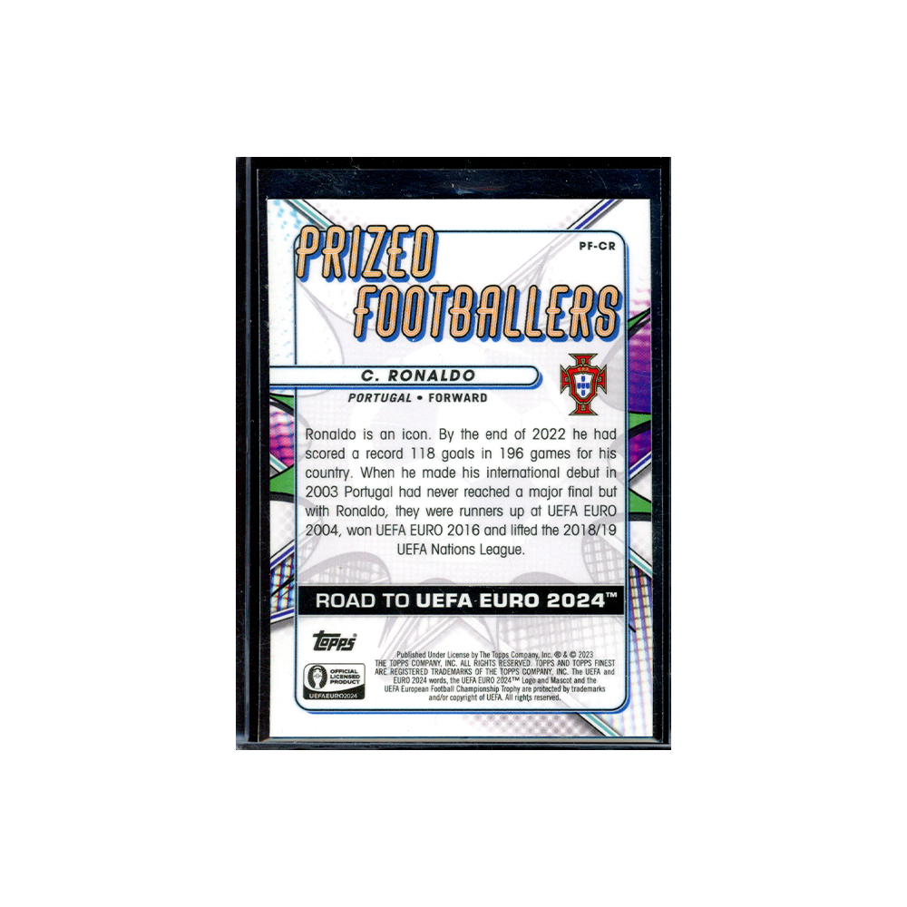 Cristiano Ronaldo 2024 Topps Finest UEFA Euro Soccer Prized Footballers
