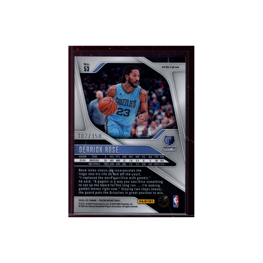 Derrick Rose 2024-25 Panini Prizm Basketball Blue Fast Break /150