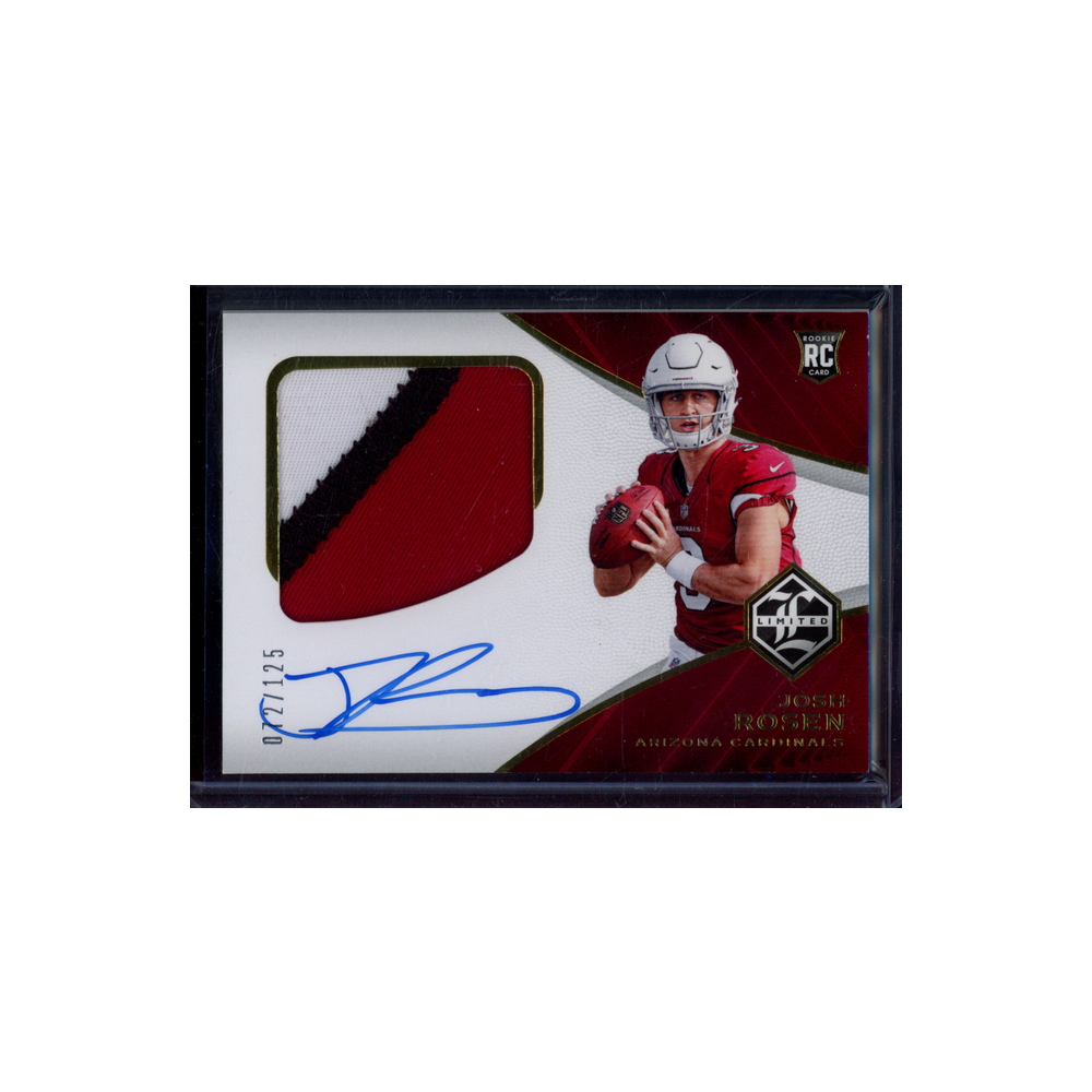 Josh Rosen 2018 Panini Limited Football Rookie Patch On-Card Auto /125