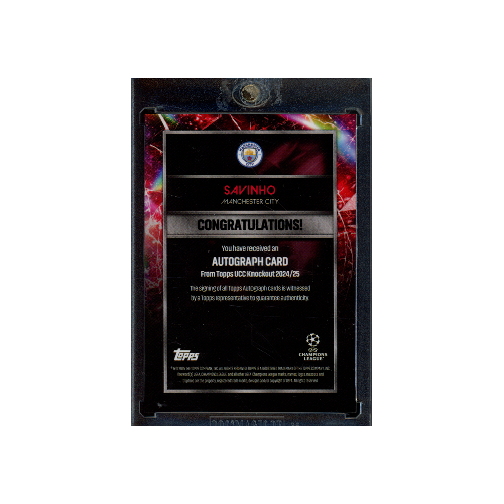 Savinho 2025 Topps UCC Knockout Impact Auto /10