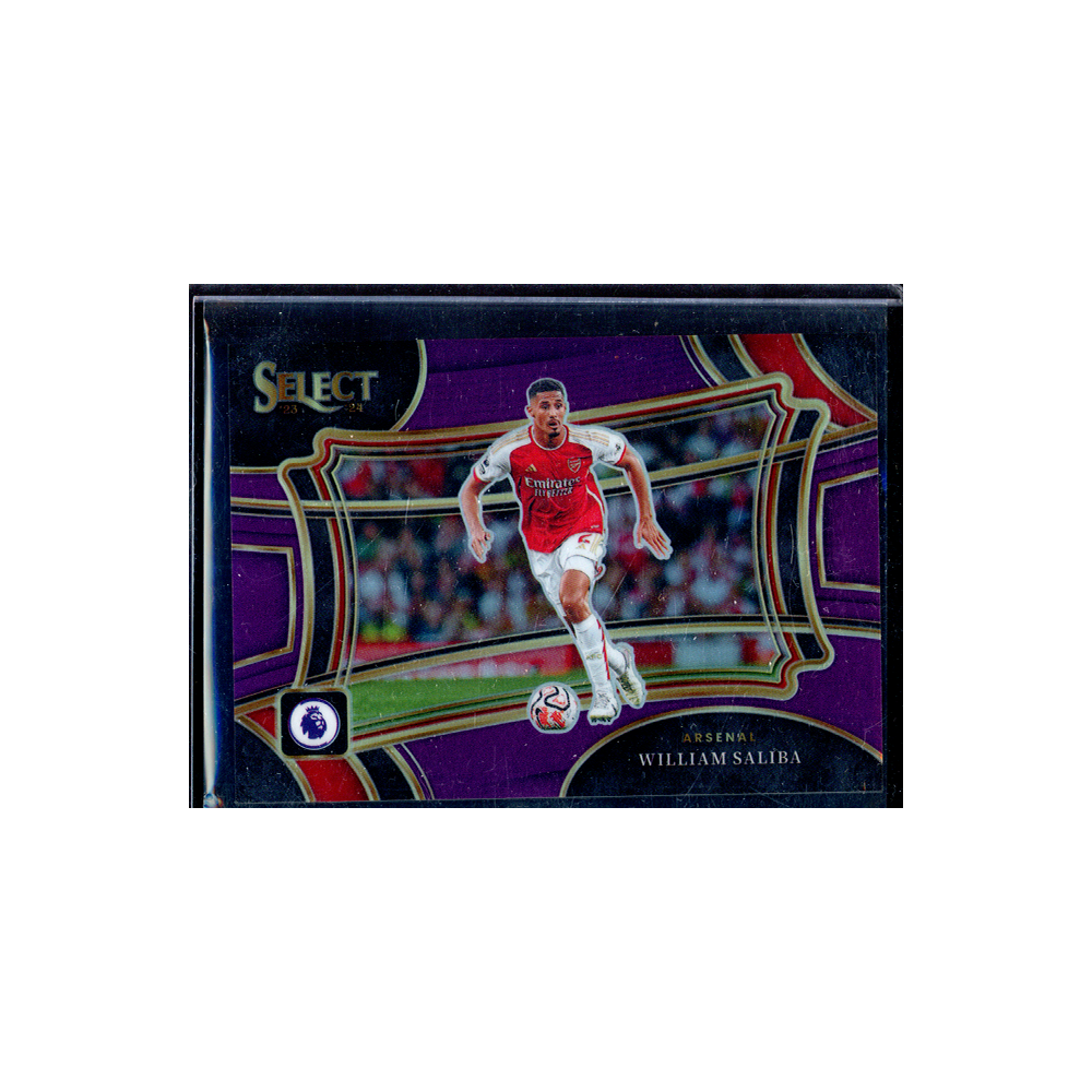 William Saliba 2023-24 Panini Select Premier League Soccer Field Level Purple /149