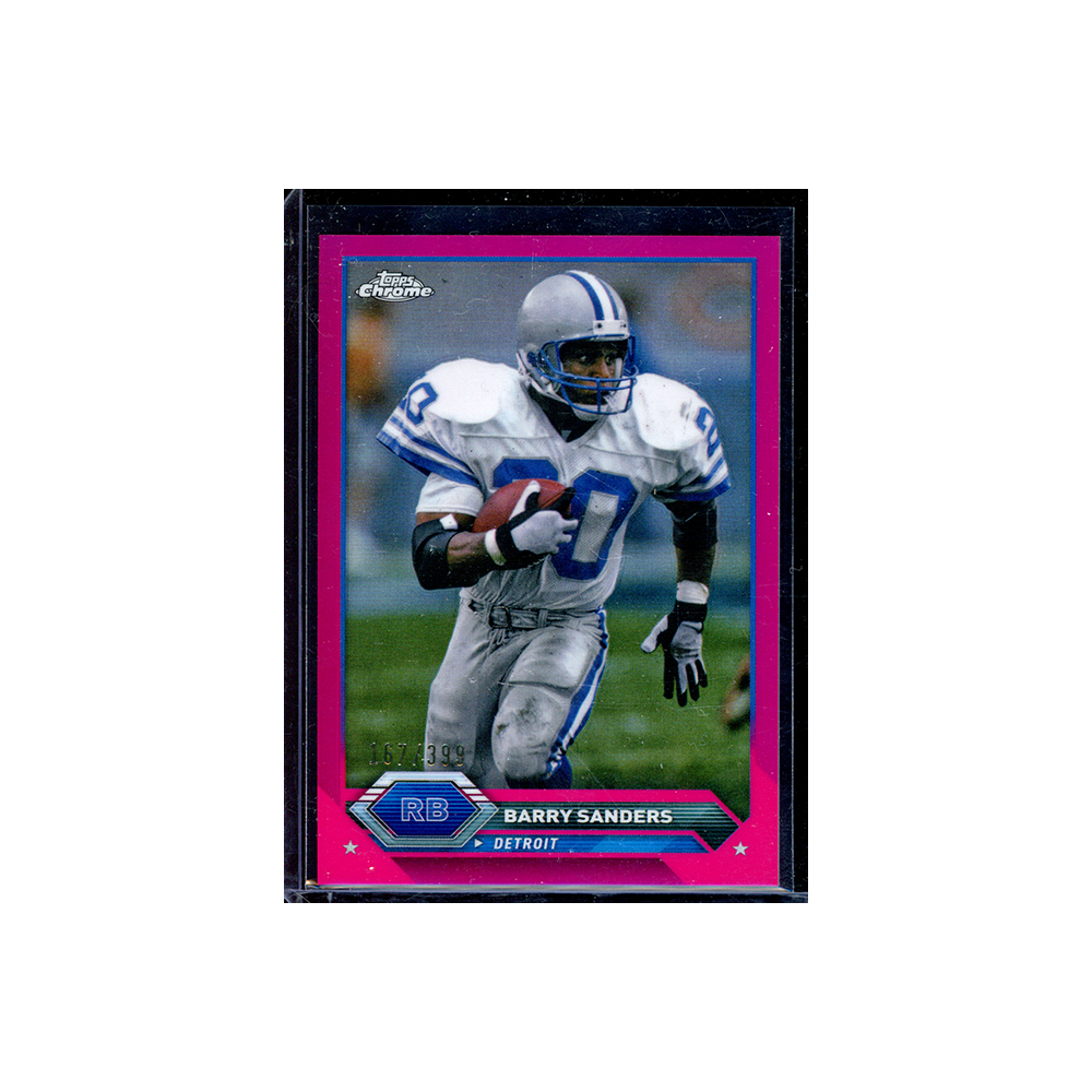 Barry Sanders 2023 Topps Composite Football Chrome Pink /399