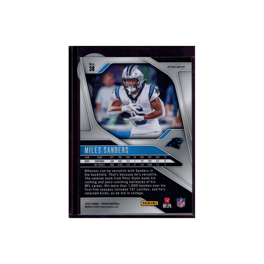 Miles Sanders 2024 Panini Prizm Football Black & White Checkerboard