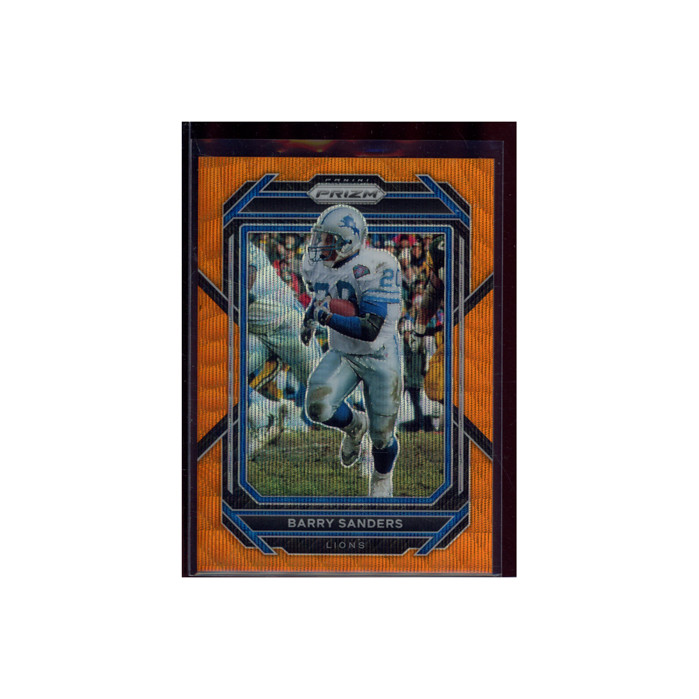 Barry Sanders 2022 Panini Prizm Football Orange Wave /60