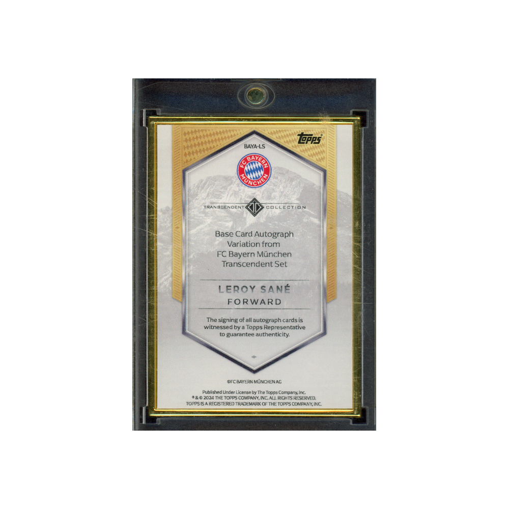 Leroy Sane 2024 Topps Transcendent Auto Variation Framed /19