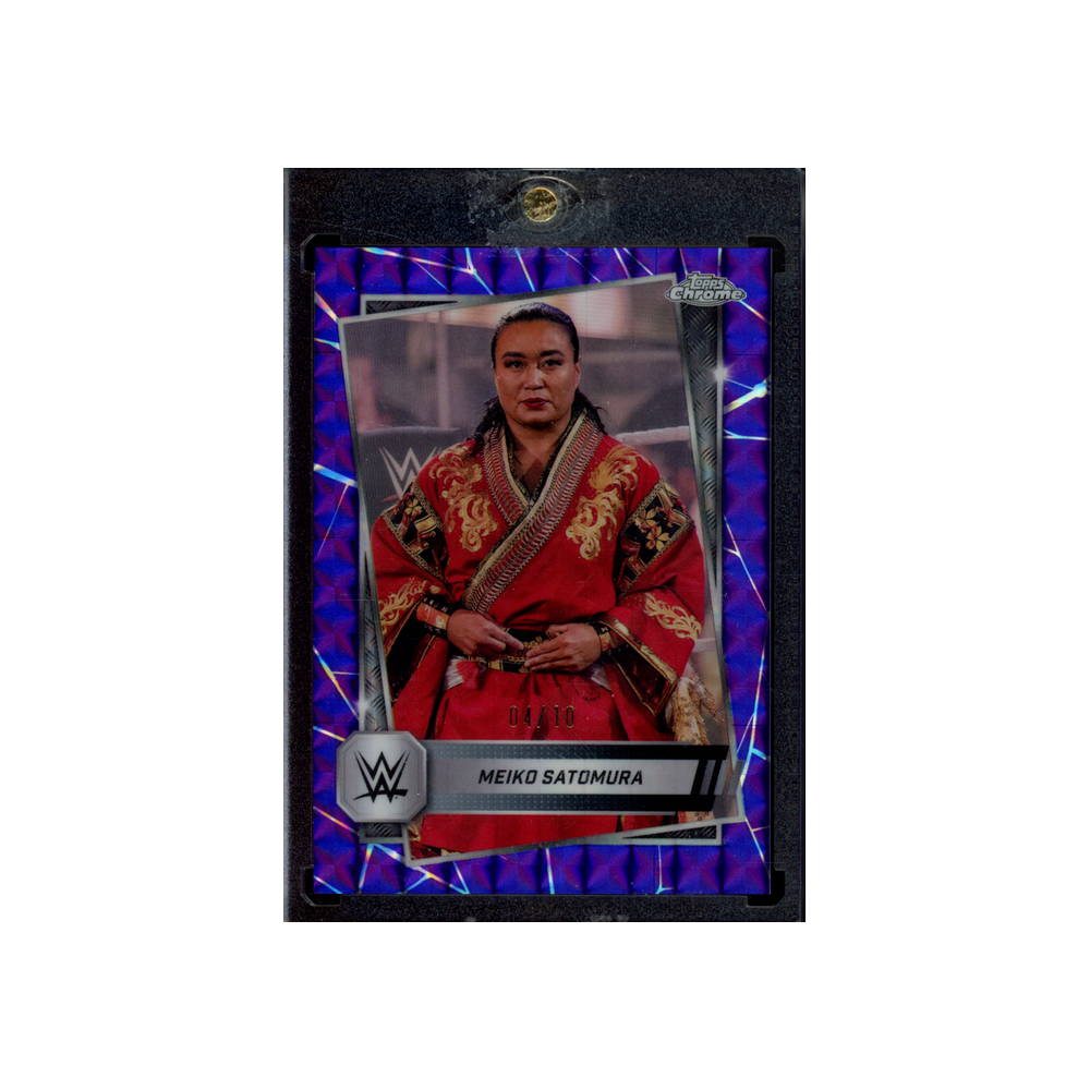 Meiko Satomura 2025 Topps Chrome WWE Purple /10