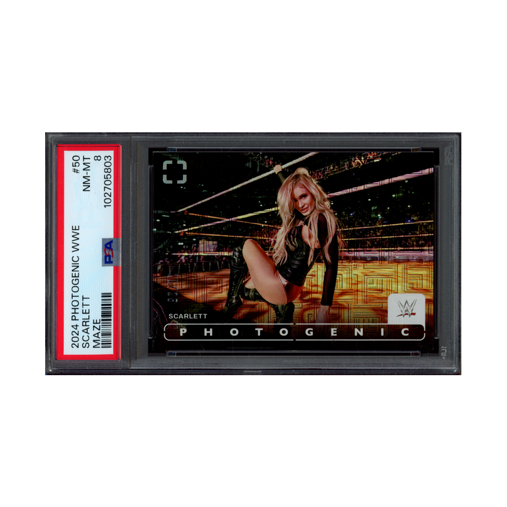 Scarlett 2024 Panini Photogenic WWE Maze /25 PSA 8
