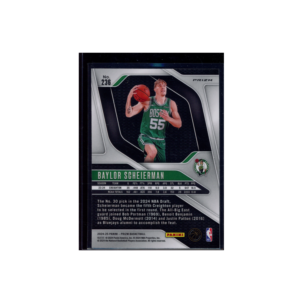 Baylor Scheierman 2024-25 Panini Prizm Basketball Silver Prizm