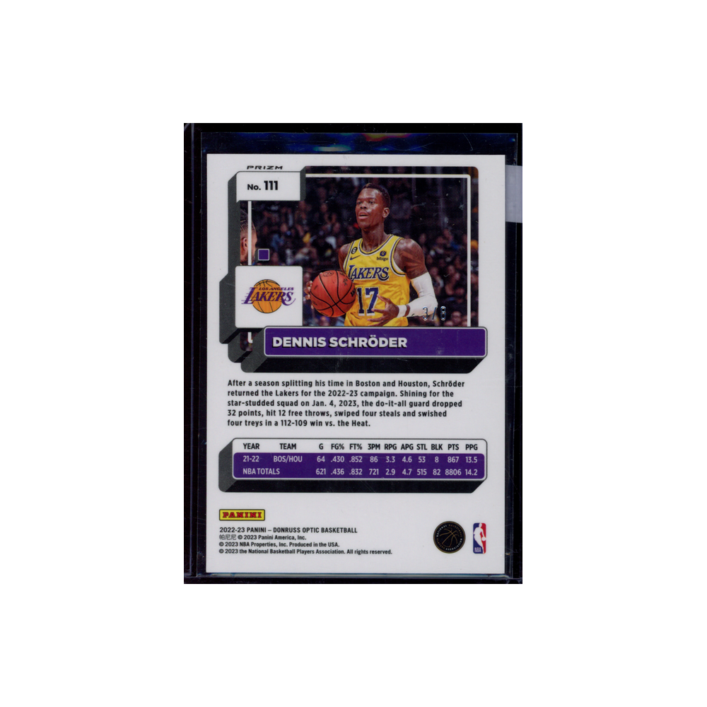 Dennis Schröder 2022-23 Panini Donruss Optic Basketball Lucky Envelopes /8