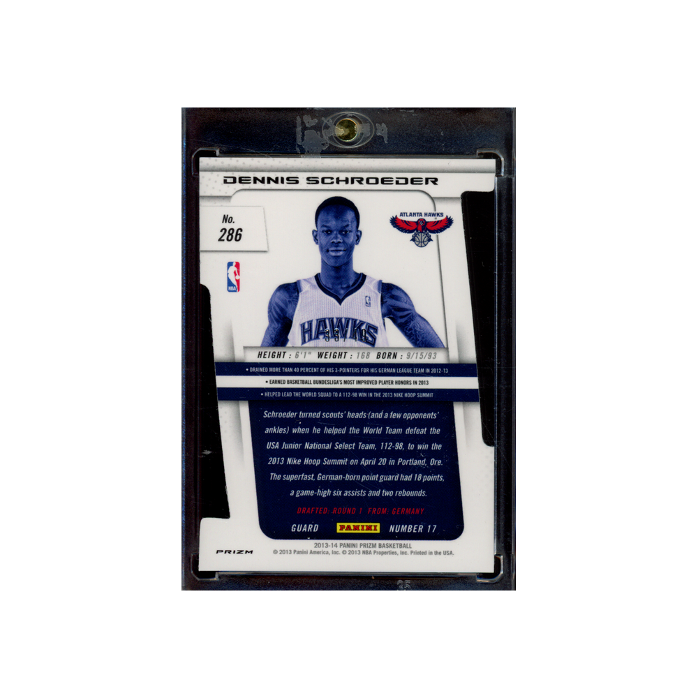 Dennis Schröder 2013-14 Panini Prizm Basketball Purple Prizm Die-Cut /49