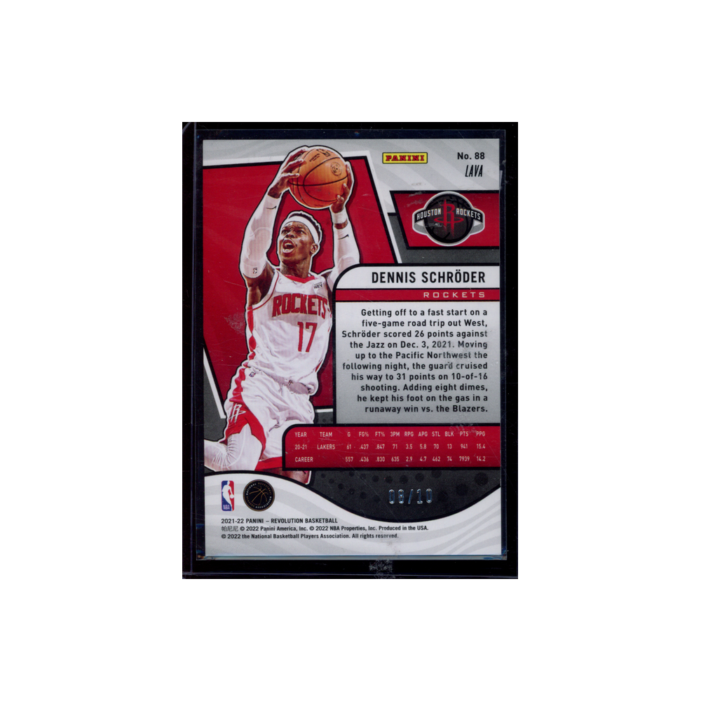Dennis Schröder 2021-22 Panini Revolution Basketball Lava /10